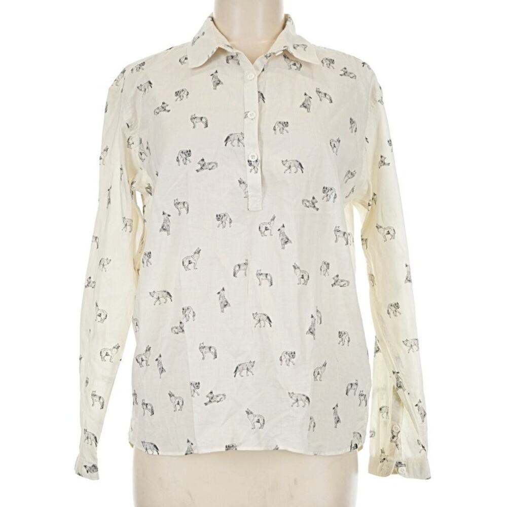 The North Face Ivory Organic Cotton Coyote Blouse Size M